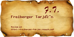 Freiberger Tarján névjegykártya